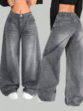 Jean Large Taille Basse Vintage Luna