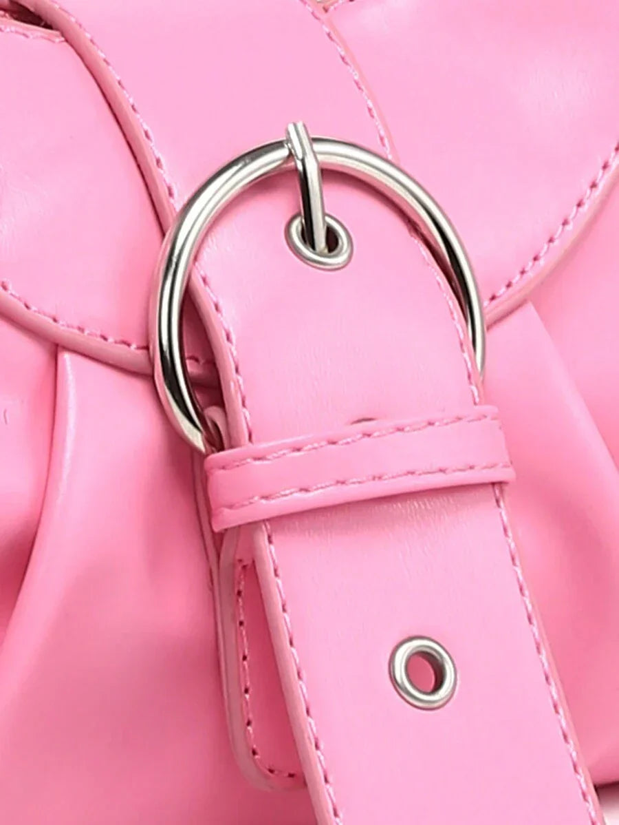 sac en Simili Cuir a bandouliere pour femme rose sangle
